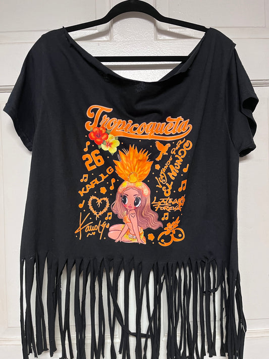 Tropicoqueta-Inspired DIY Fringe Concert Tee