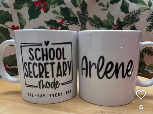 ☕ School Secretary fun and functional mug!